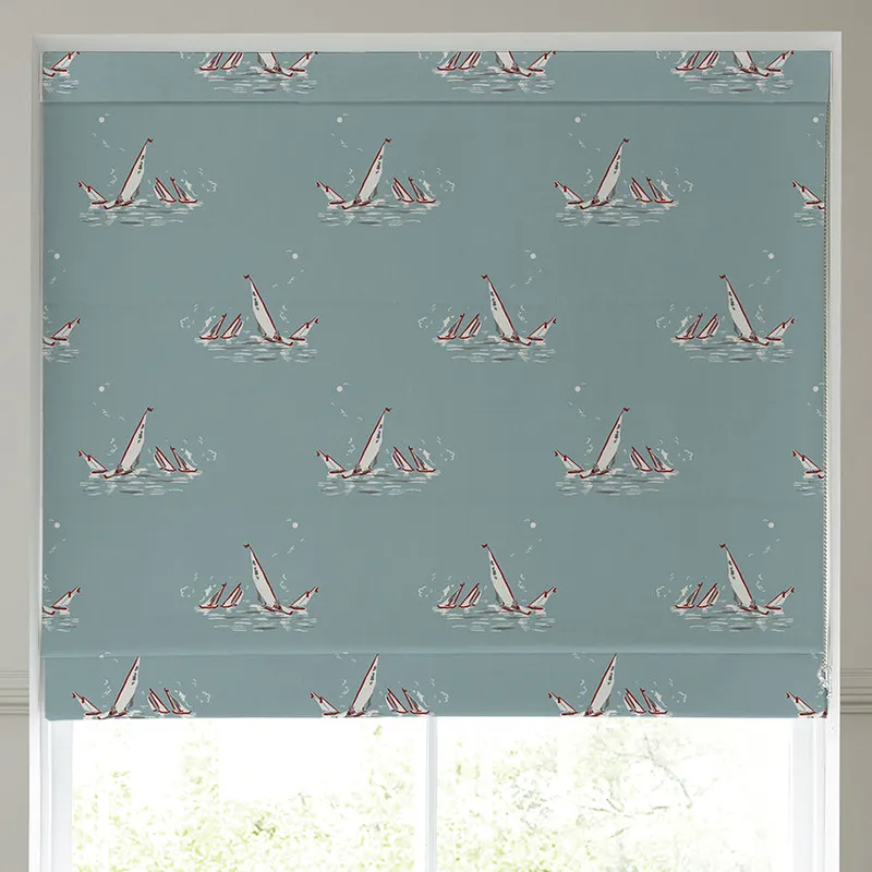 Emily Bond Regatta Made To Measure Roman Blind Duck Egg