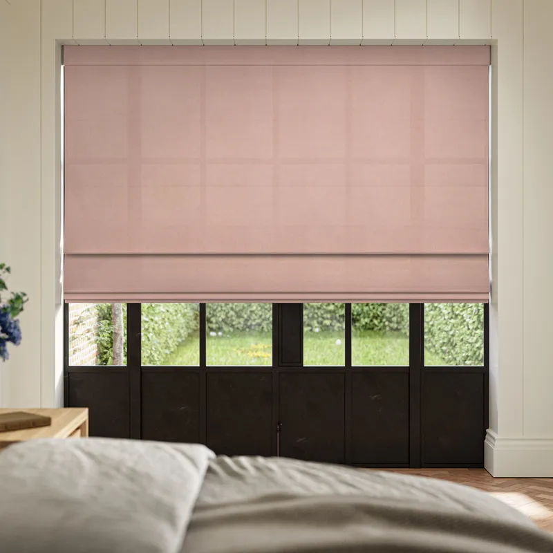 Ante Decor Aura No Joins Light Filtering Made To Measure Roman Blind Rose