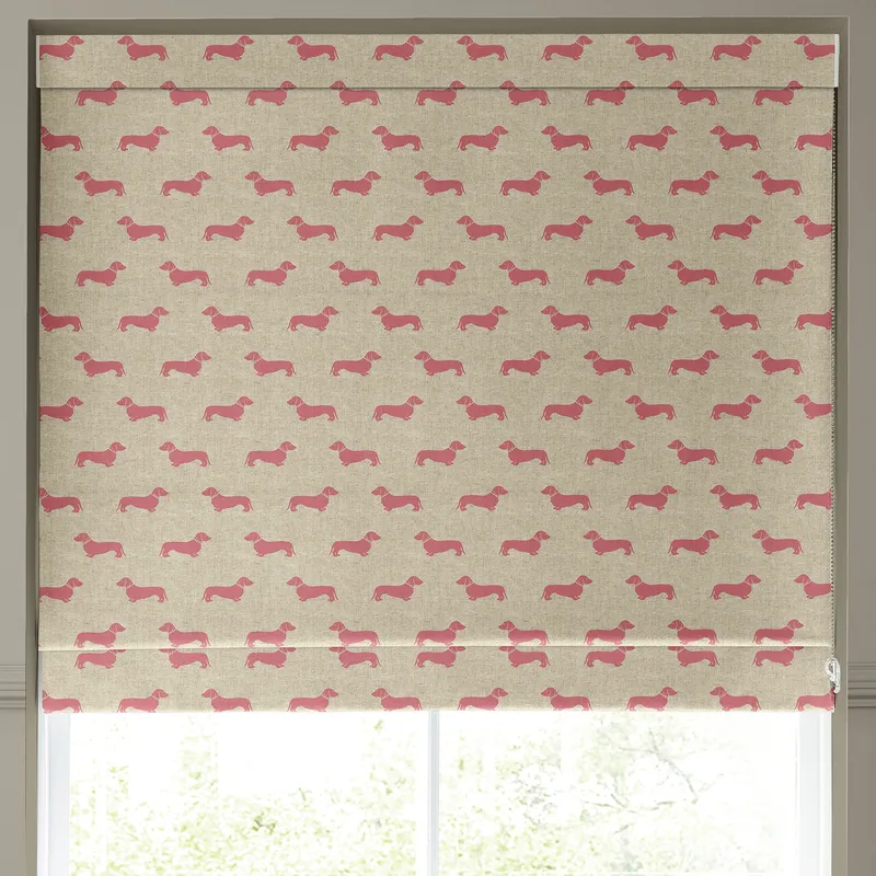 Emily Bond Peggy Made To Measure Roman Blind Raspberry