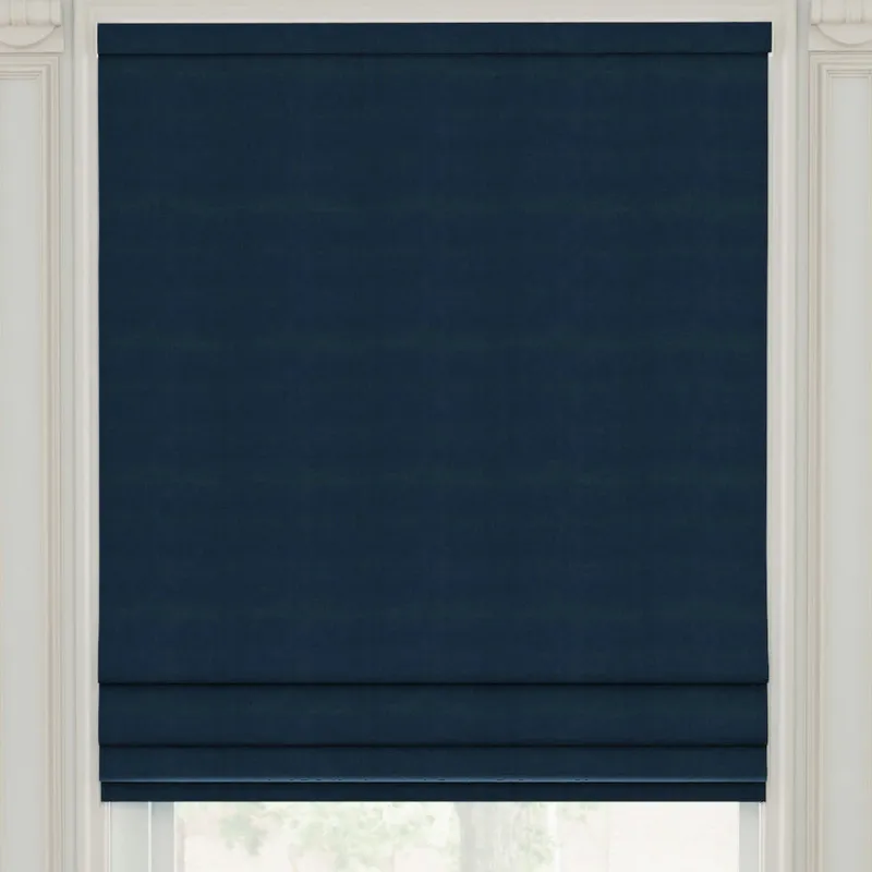 Linda Barker Royal Velvet Made To Measure Roman Blind Navy Blue