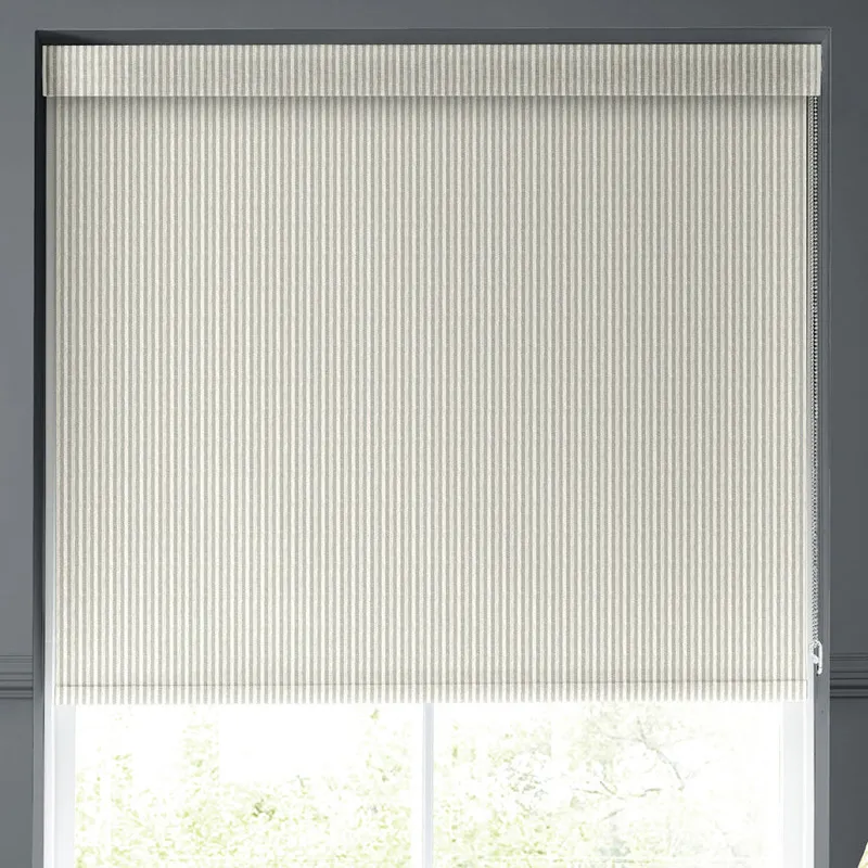 Emily Bond Oscar Stripe Translucent Made To Measure Roller Blind Pebble