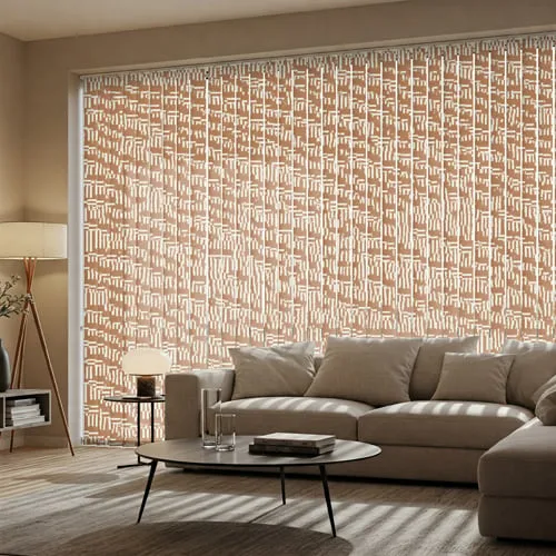 Pinto Orange Light Filtering Vertical Blinds