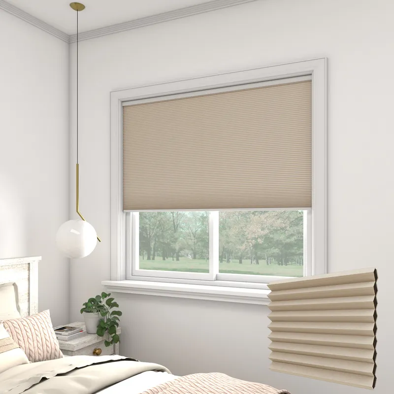 Primitivo Blackout Dune Electric Thermal Honeycomb Blinds