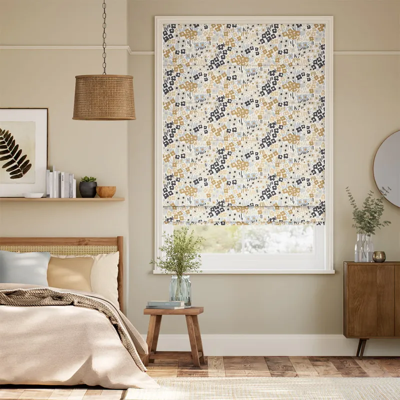 Spring Meadow Wheat Roman Blind