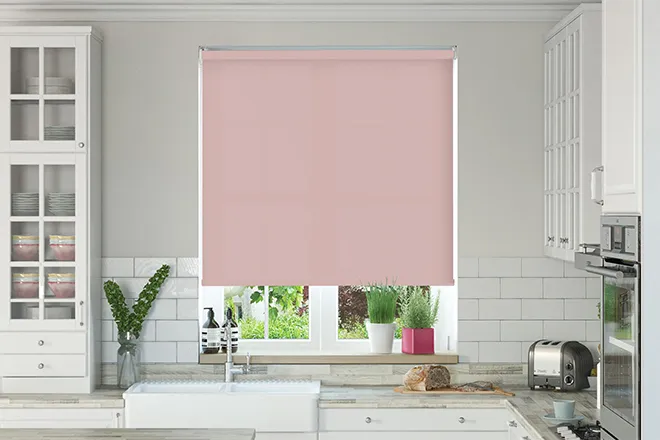 Oxford Safe+ Dusk Pink - Fire Retardant & Moisture Resistant Roller Blind