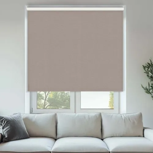 Vibe Blackout Mocha Cordless Roller Blinds - Shop Now