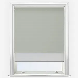 Supreme Blackout Mist Grey & Grey Double Roller Blind