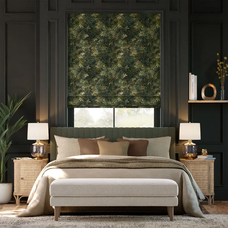 Congo Velvet Amber Roman Blind