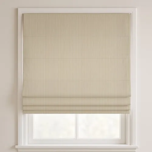 Logan Ecru Deluxe Roman Blinds