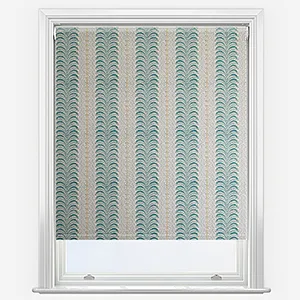Land & Shore Fintra Stripe Teal Roller Blind