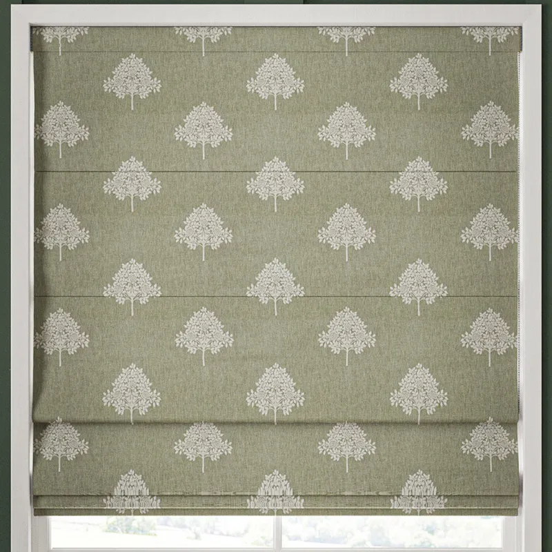 William Morris Marigold Tree Embroidery Made To Measure Roman Blind Nettle