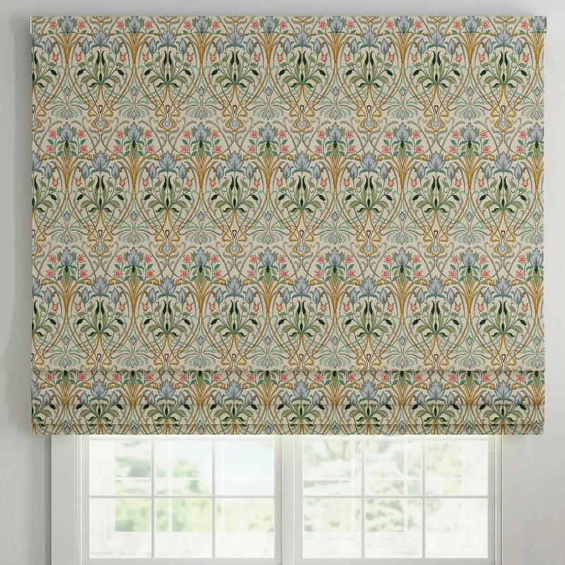 Ante Decor Alexandra Woven Jacquard Made To Measure Roman Blind Blue