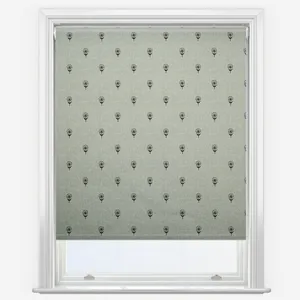 Emily Bond Wild Thyme Charcoal Roller Blind