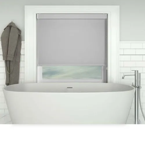 Shower Safe Light Grey Pelmet Roller Blind