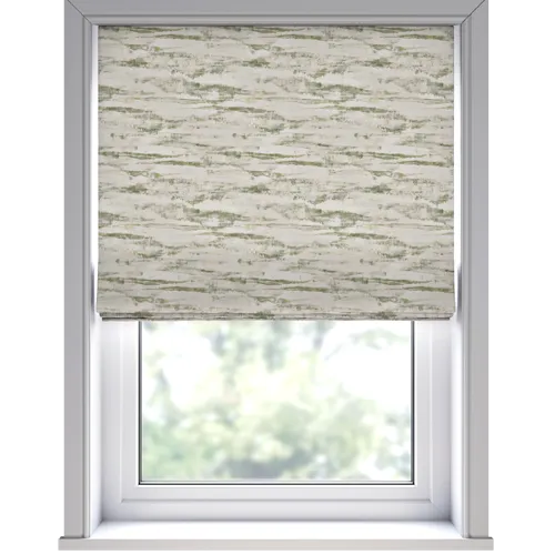 Canvas Moss Deluxe Roman Blinds