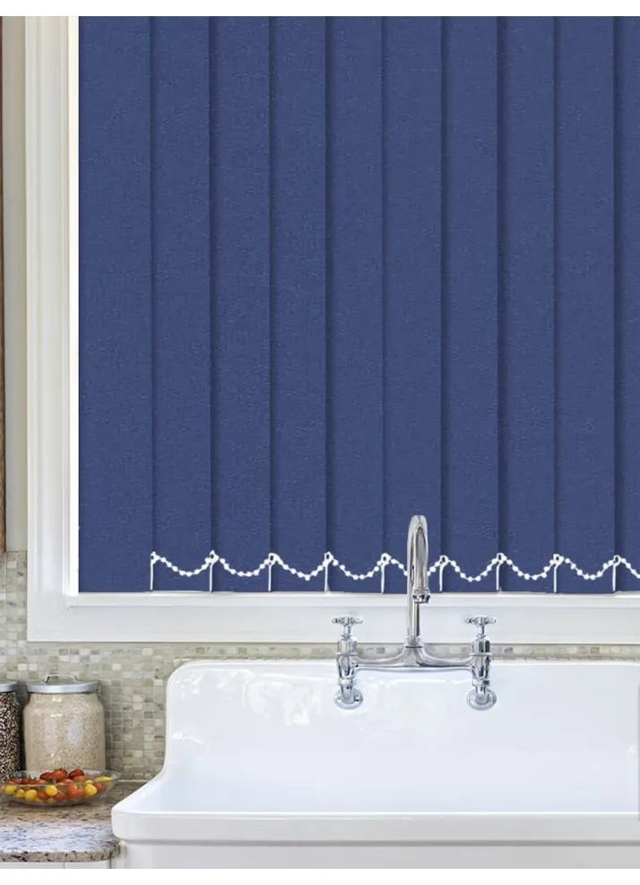 Luxe Imperial Blue Waterproof 89mm Vertical Blind