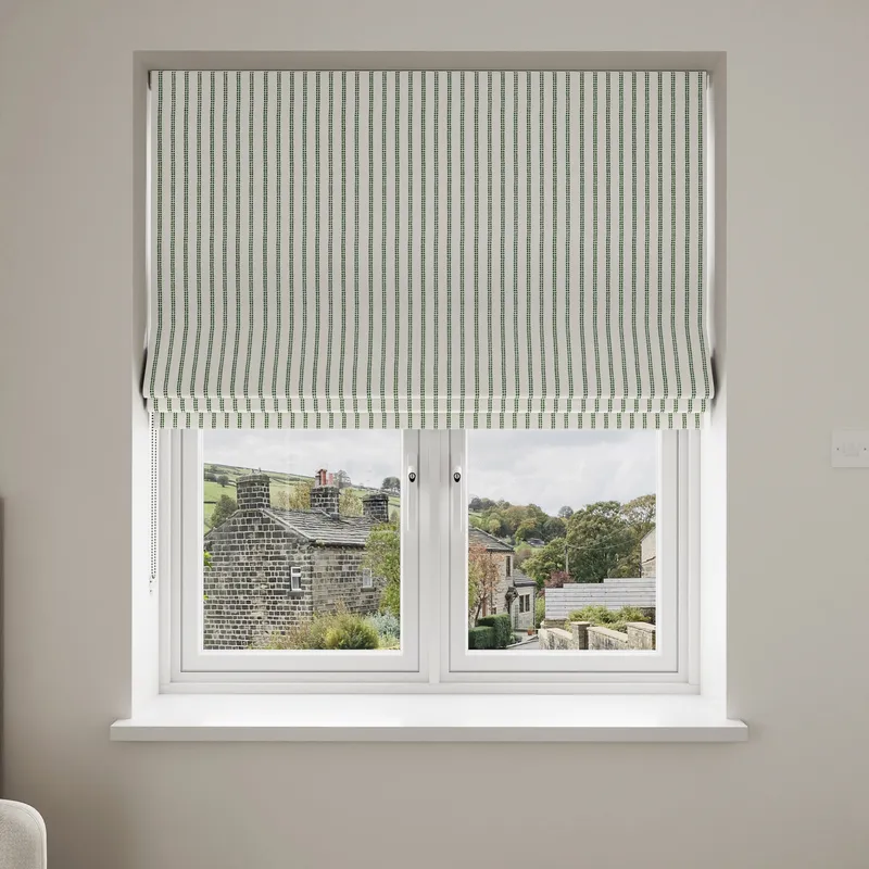 Laura Ashley Candy Stripe Bottle Green Blinds Uk