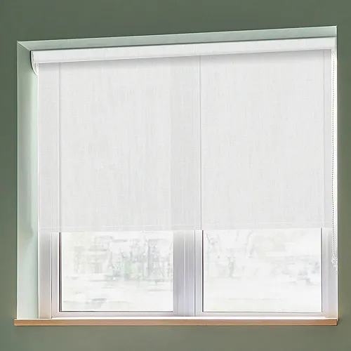 Cadence White (Sheer) Sheer Roller Blinds