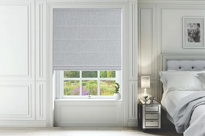 Verona Sky - Luxury Soft Sheen Roman Blind