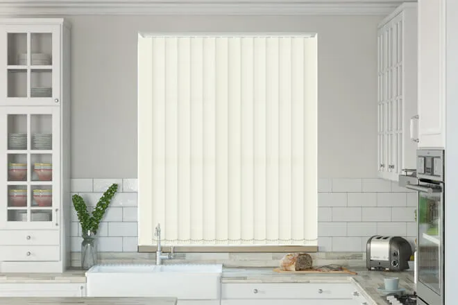 Alpha Ivory - Fire Retardant & Moisture Resistant Vertical Blind
