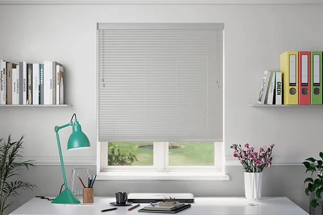Millennium Matt Light Grey - 50mm Textured Aluminium Venetian Blinds