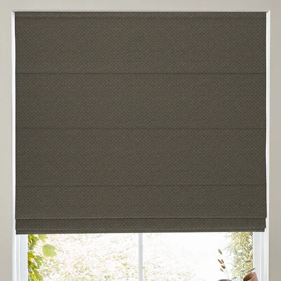 Kris Woven Diamond Made To Measure Roman Blind Biscuit