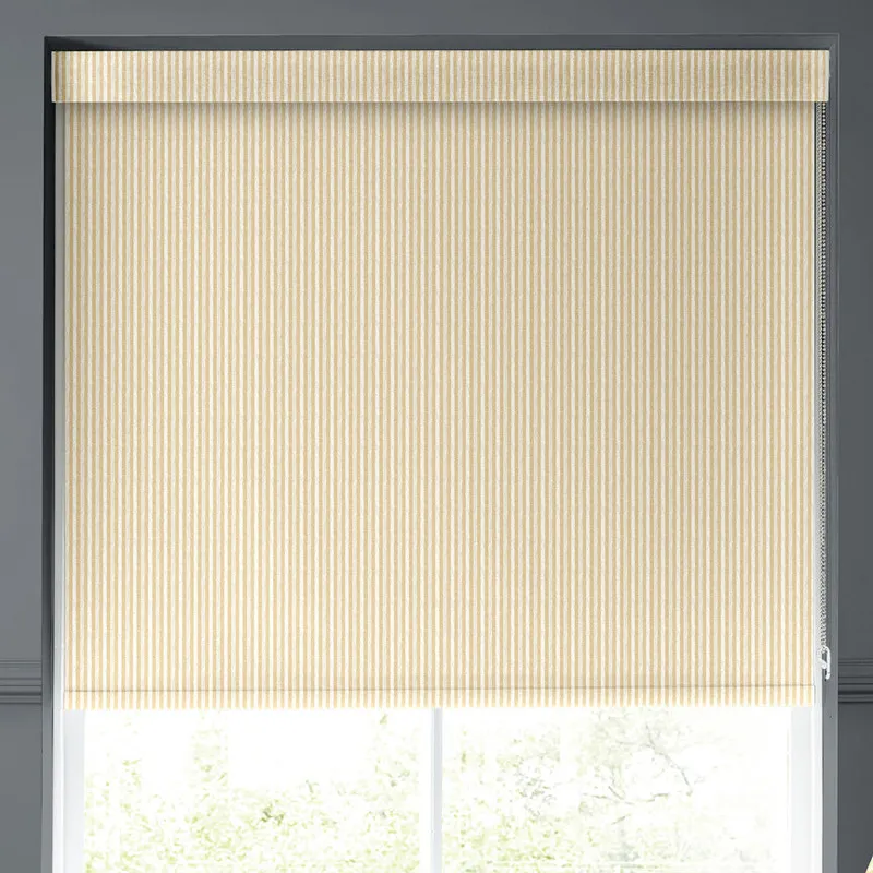 Emily Bond Oscar Stripe Made To Measure Blackout Roller Blind Gold