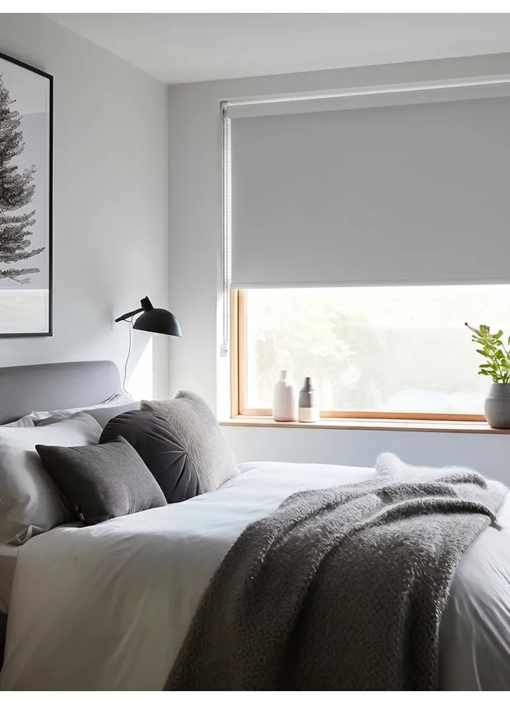 Doric Grey Blackout Roller Blind