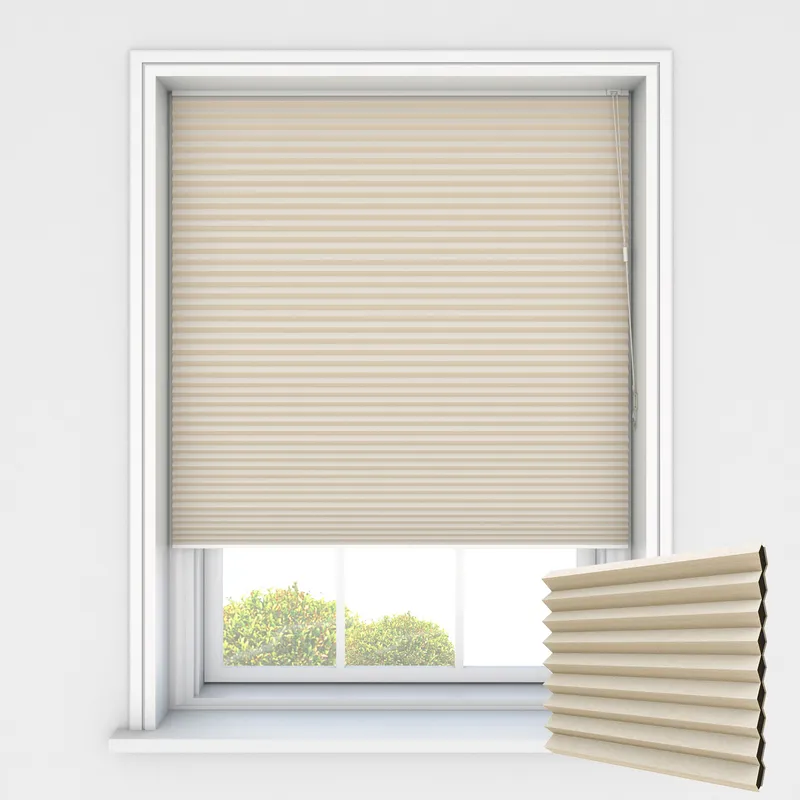 Luna Parchment Thermal Blackout Honeycomb Blinds