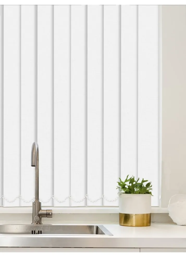 Luxe White Waterproof 89mm Vertical Blind