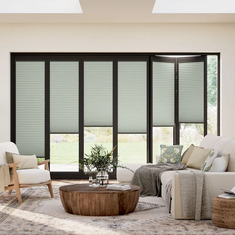 Bifold Clickfit Duoshade Sage Pleated Blind