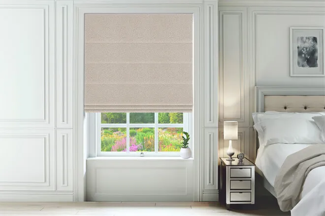 Carpenter Stone - Patterned Roman Blind