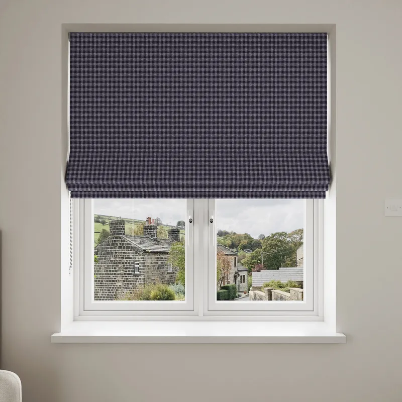 Laura Ashley Gingham French Navy Blinds Uk