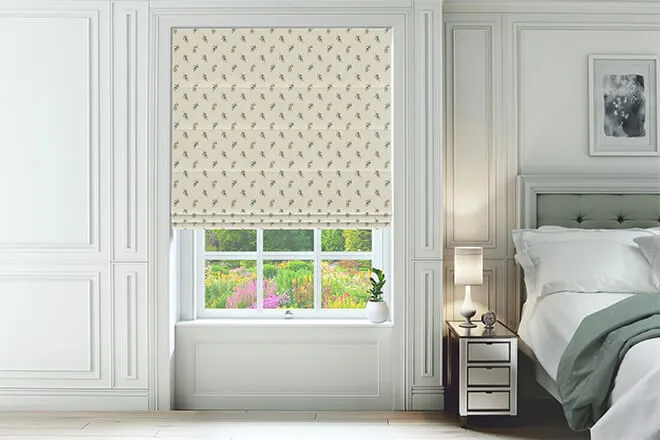 Sophie Allport Olive Neutral - Designer Roman Blind