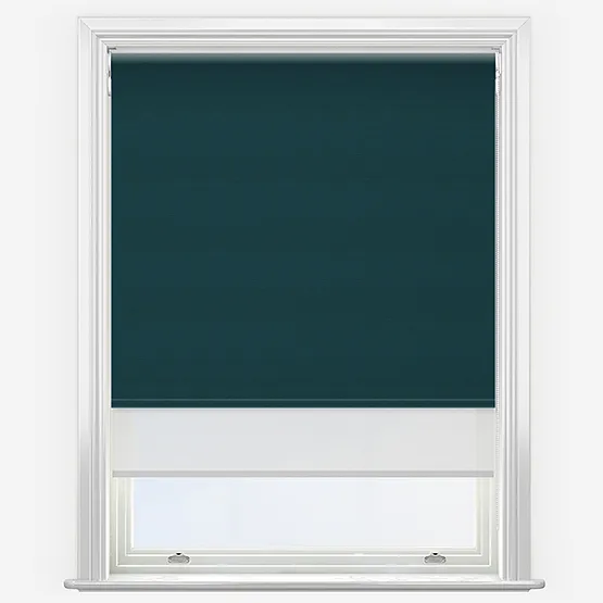 Double Roller Supreme Blackout Azure & White Double Roller Blind