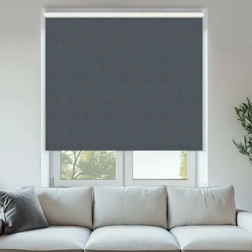 Durham Blackout Denim Cordless Roller Blinds - Shop Now