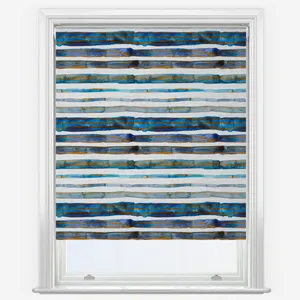 Sonova Studio Panorama Blue Rust Roller Blind