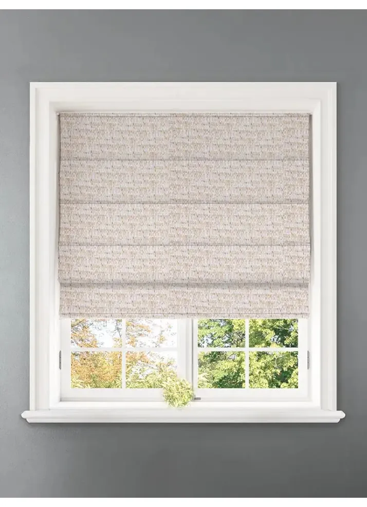 Hudson Ochre Abstract Pattern Roman Blind
