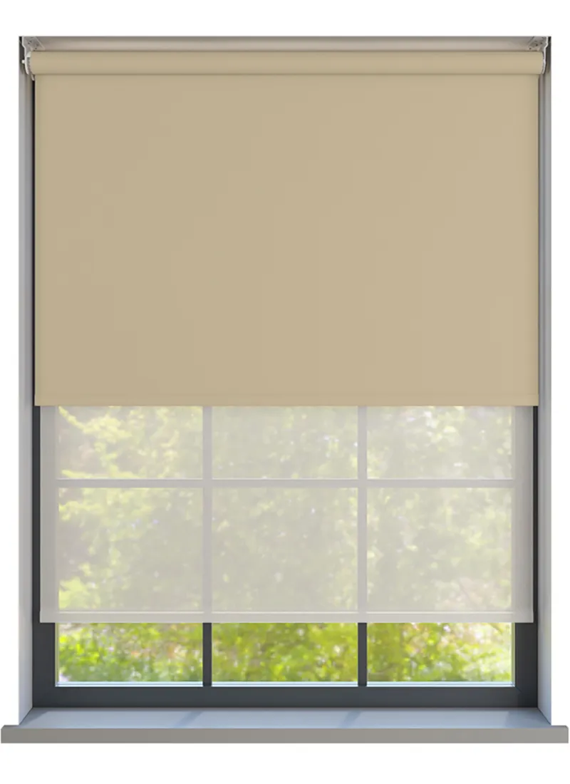 Amor Beige With Haze Pure Double Roller Blind