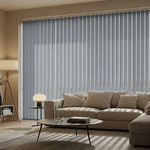 Odessa Ultimate Grey Light Filtering Vertical Blinds