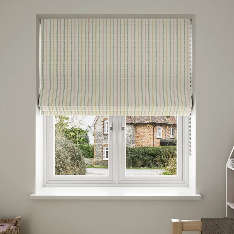 Laura Ashley Candy Stripe Pale Ochre Blinds Uk