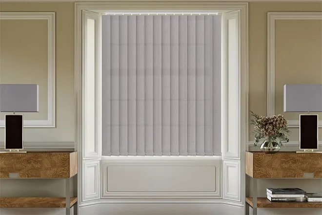 Amber Mid Grey - Textured Vertical Blind