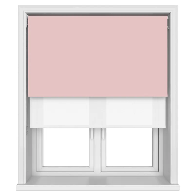Tradechoice Blackout Pink Double Roller Blind