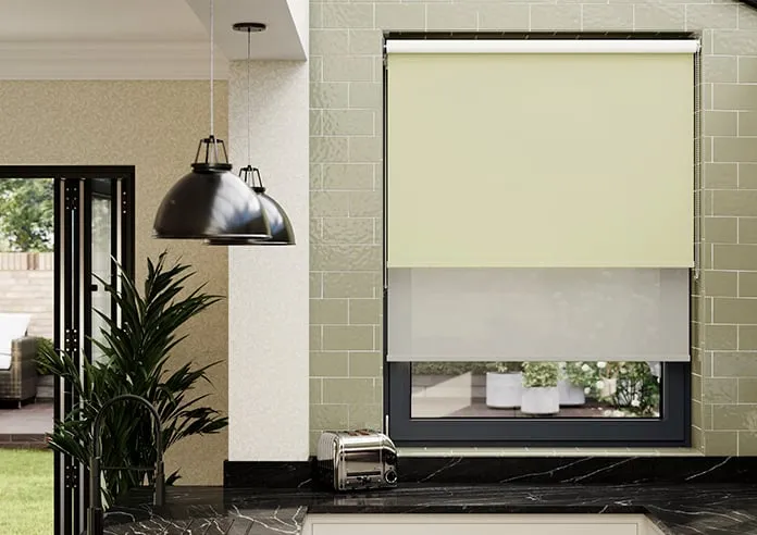 Rimini (Blackout) Sand & Texen Truffle - Double Roller Blind
