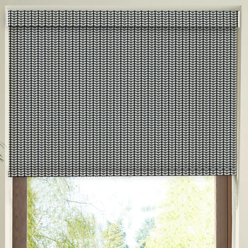 Orla Kiely Tiny Stem Made To Measure Blackout Roller Blind Whale