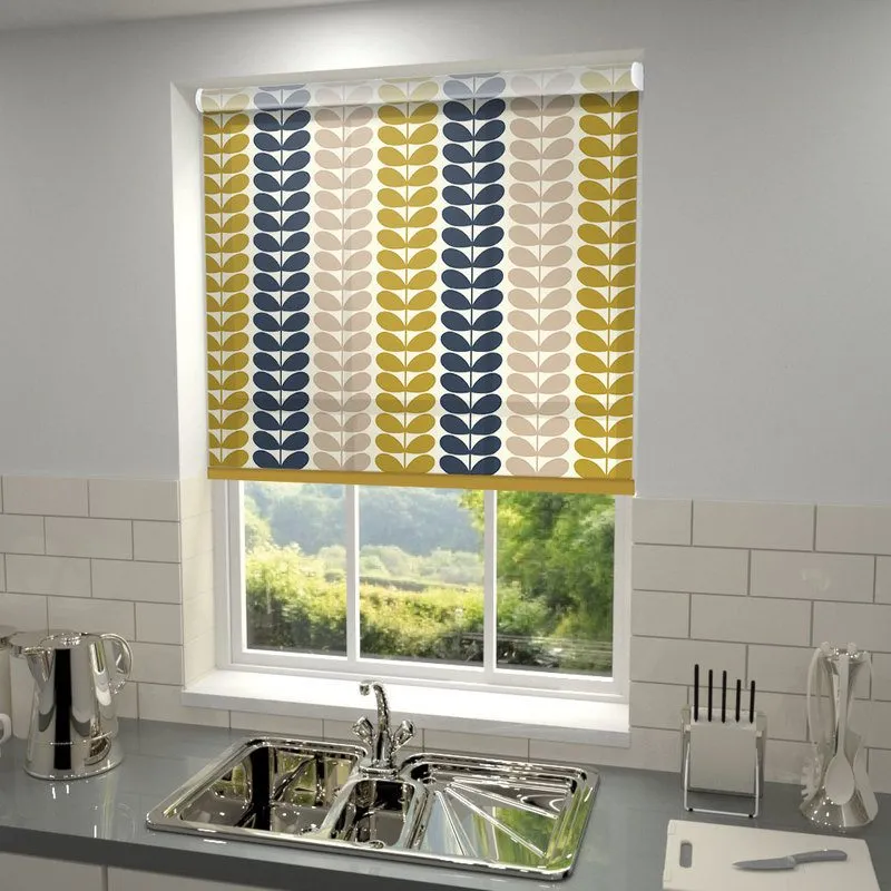Orla Kiely Trio Stem Made To Measure Roller Blind Ochre