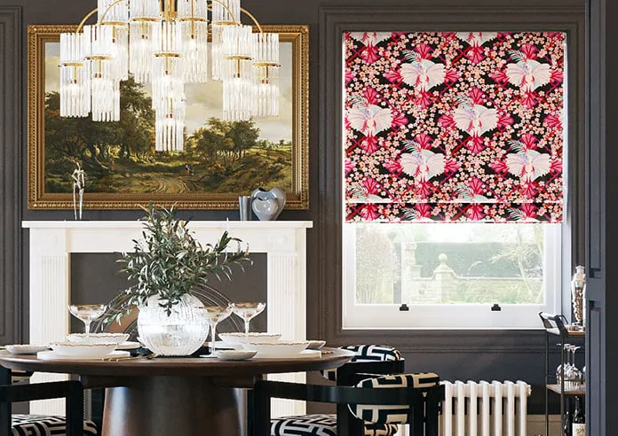 Faded Glamour Fairground Black - Roman Blind