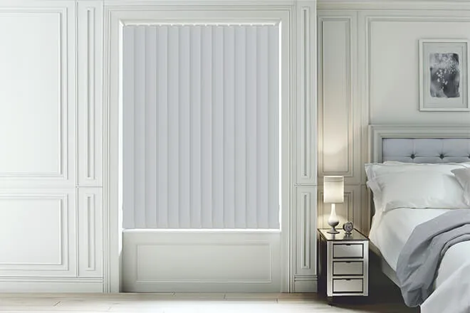 Hannah Smoke Grey - Moisture Resistant Blackout Vertical Blind