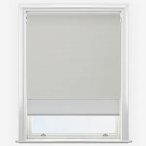 Supreme Blackout Parchment & Grey Double Roller Blind