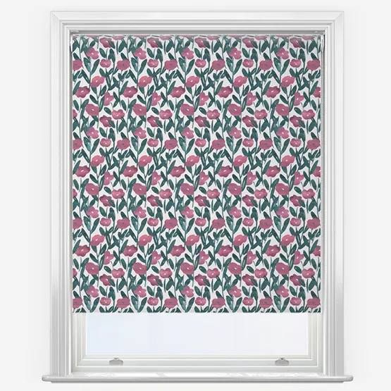 Sonova Studio Poppy Pasture Raspberry Roller Blind